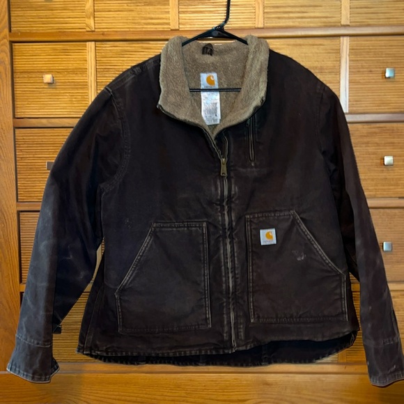 VTG CARHARTT WASHED DUCK SHERPA LINED JACKET